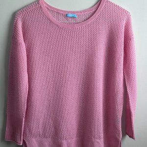 $250 Worth J. McLaughlin 100% Cashmere Pink Crewneck Sweater Size XS